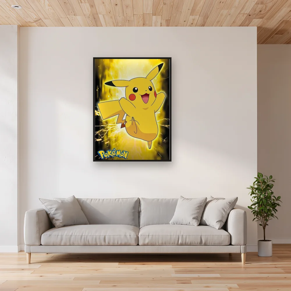 Diamond Painting Pokémon Pikachu Blitzschläge – Wohnzimmer