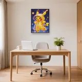 Diamond Painting Pokémon Pikachu Regenlauf – Büro