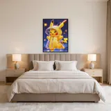 Diamond Painting Pokémon Pikachu Regenlauf – Schlafzimmer