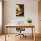 Giradischi vintage e tulipani rossi Diamond Painting – Studio