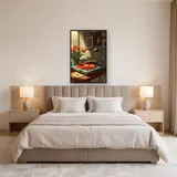 Giradischi vintage e tulipani rossi Diamond Painting – Camera