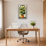 Kamerplant voor het raam Diamond Painting – Kantoor