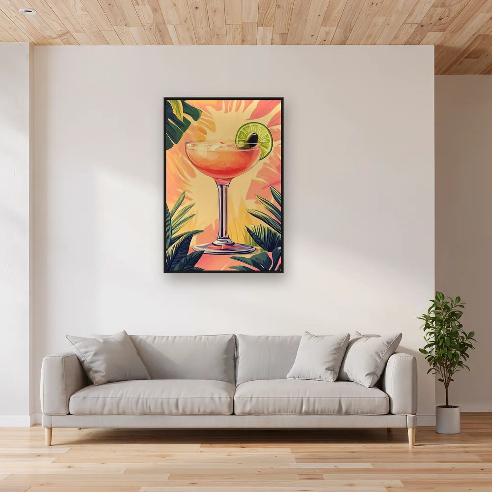 Tropical Fruit Cocktail with Lime Diamond Painting – Living room