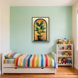 Gestructureerde kamerplant in een boog Diamond Painting – Kinderkamer