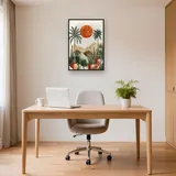 Oasi di palme in vaso e montagne desertiche Diamond Painting – Studio