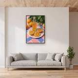 Sapfles en gesneden sinaasappels Diamond Painting – Woonkamer