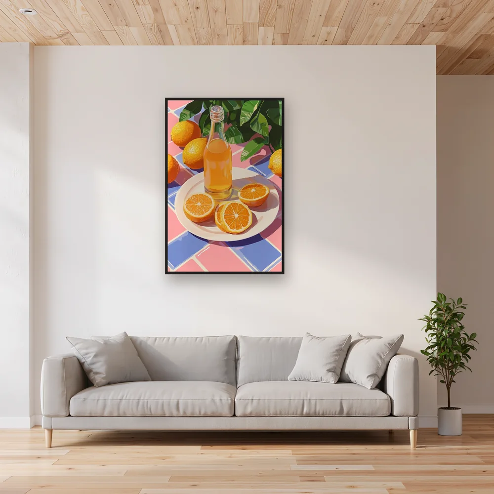 Sapfles en gesneden sinaasappels Diamond Painting – Woonkamer