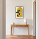 Minimalistische groene plant voor het raam Diamond Painting – Hal