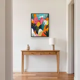 Abstract landschap van gekleurde heuvels Diamond Painting – Hal