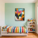 Abstract landschap van gekleurde heuvels Diamond Painting – Kinderkamer