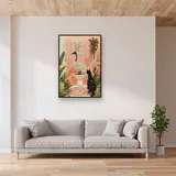 Struzzo sul water e gatto nero Diamond Painting – Soggiorno