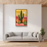 Cactus e sole nel deserto messicano - Diamond Painting – Soggiorno