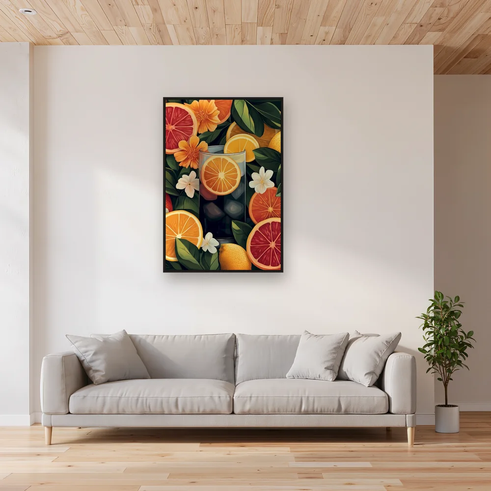 Large Citrus Iced Tea Diamond Painting – Living room