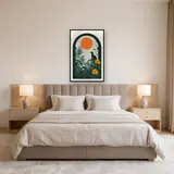 Sagoma di gatto nero in un arco tropicale - Diamond Painting – Camera