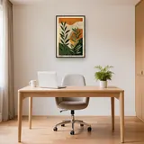 Abstracte bladeren en zon in boho-stijl Diamond Painting – Kantoor