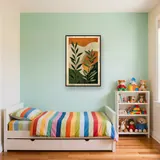 Abstracte bladeren en zon in boho-stijl Diamond Painting – Kinderkamer