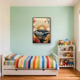 Der Fuji und der leuchtende Herbstwald Diamond Painting – Kinderzimmer