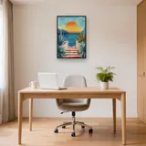 Scalinata di marmo davanti al mare al tramonto Diamond Painting – Studio