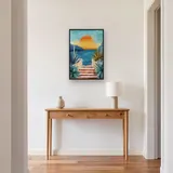 Scalinata di marmo davanti al mare al tramonto Diamond Painting – Ingresso