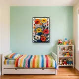 Motivo di papaveri e anemoni colorati - Diamond Painting – Cameretta