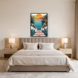 Mittelmeertreppe mit Agaven Diamond Painting – Schlafzimmer