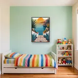 Mittelmeertreppe mit Agaven Diamond Painting – Kinderzimmer