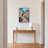 Mittelmeergasse mit Palmen Diamond Painting – Flur