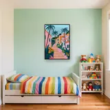 Mittelmeergasse mit Palmen Diamond Painting – Kinderzimmer