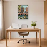 Canali di Amsterdam, biciclette e tulipani Diamond Painting – Studio