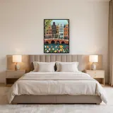 Canali di Amsterdam, biciclette e tulipani Diamond Painting – Camera