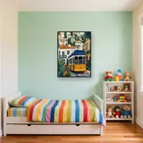 Tram 28 Giallo di Lisbona Diamond Painting – Cameretta