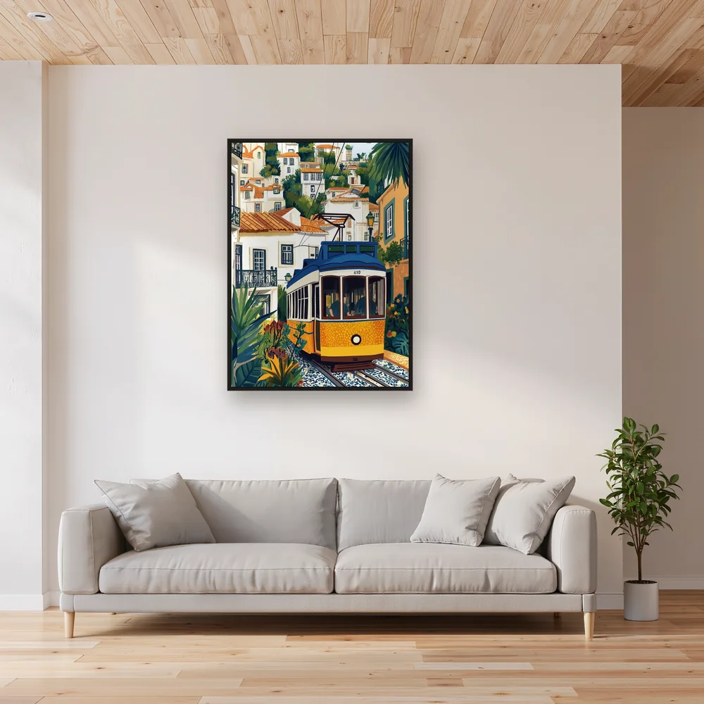 Tram 28 Giallo di Lisbona Diamond Painting – Soggiorno