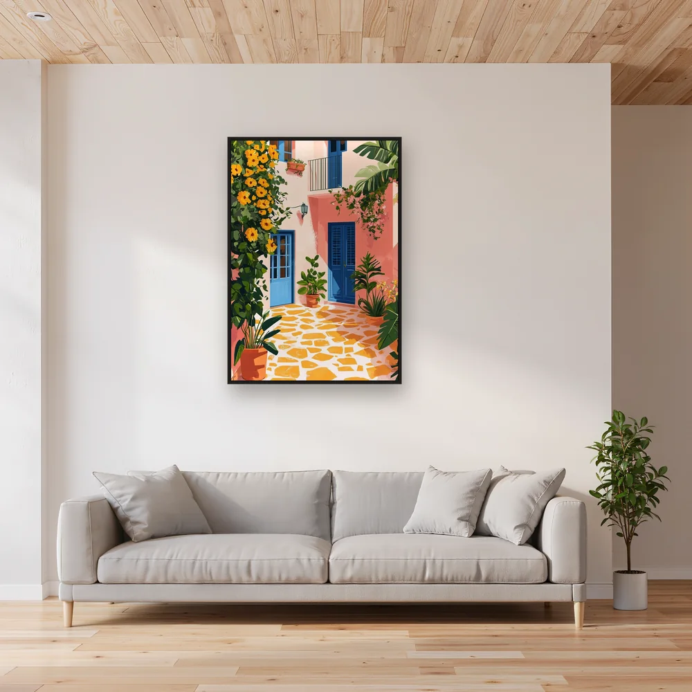 Cortile Greco Fiorito Diamond Painting – Soggiorno
