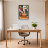 Scala Fiorita e Casa Rosa di Grecia Diamond Painting – Studio