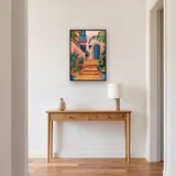 Scala Fiorita e Casa Rosa di Grecia Diamond Painting – Ingresso