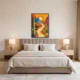 Sentiero del deserto verso il villaggio blu Diamond Painting – Camera