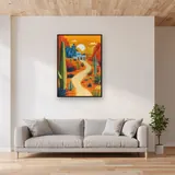 Sentiero del deserto verso il villaggio blu Diamond Painting – Soggiorno