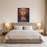 Torre Eiffel sotto la pioggia autunnale al tramonto Diamond Painting – Camera