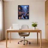 Gondel in Venedig unter dem Vollmond Diamond Painting – Büro