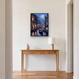 Gondel in Venedig unter dem Vollmond Diamond Painting – Flur