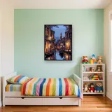 Gondole sui Canali di Venezia di Notte - Diamond Painting – Cameretta