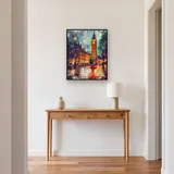 Big Ben und roter Bus in London – Diamond Painting – Flur