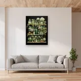 Scaffale di succulente & barattoli botanici – Soggiorno