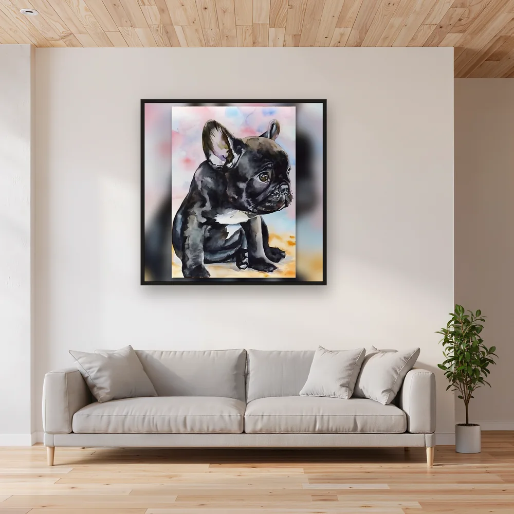 Bouledogue Français Aquarelle – Salon