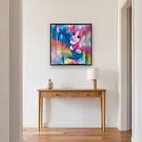 Chaton Rose et Blanc aux Yeux Bleus dans une Chaussure Arc-en-Ciel – Entrée