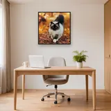 Chat Seal Point aux Feuilles d'Automne – Bureau