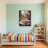 Bouquet of Fresh Flowers and Fruits in Diamond Painting – Kids room