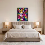 Psychedelic Baby Tiger - Pop Art Diamond Painting – Bedroom