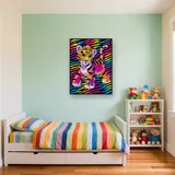 Psychedelic Baby Tiger - Pop Art Diamond Painting – Kids room