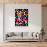 Psychedelic Baby Tiger - Pop Art Diamond Painting – Living room